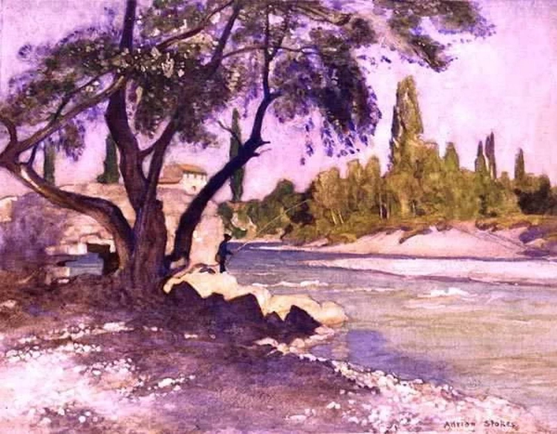 Adrian Scott Stokes - La Durance a Sisteron, Trustees of the Royal Watercolour Society, London
